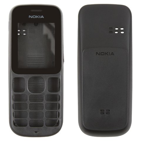 Корпус для Nokia 101, High Copy, черный, передняя и задняя панель