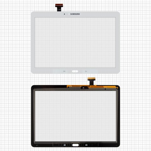 Сенсорний екран для Samsung P600 Galaxy Note 10.1, P601 Galaxy Note 10.1, P605, білий