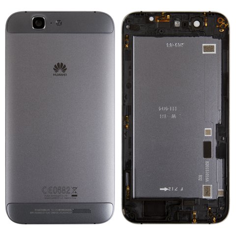 Задня панель корпуса для Huawei Ascend G7, чорна, з боковою кнопкою, без лотка SIM карти