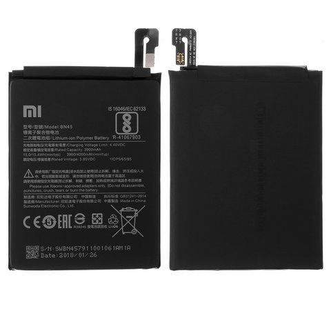 Акумулятор BN45 для Xiaomi Redmi Note 5, Li Polymer, 3,85 B, 4000 мАг, Original PRC 