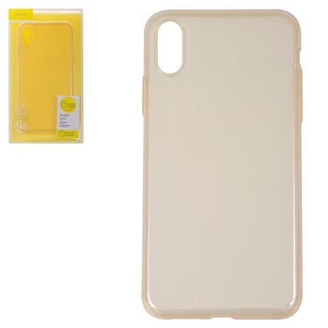 Чехол Baseus для iPhone XR, золотистый, прозрачный, силикон, #ARAPIPH61 B0V