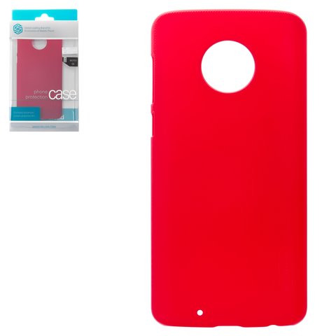 Чехол Nillkin Super Frosted Shield для Motorola XT1925 Moto G6, красный, матовый, пластик, #6902048153677
