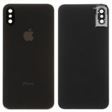 Задня панель корпуса для iPhone XS, чорна, із склом камери, small hole