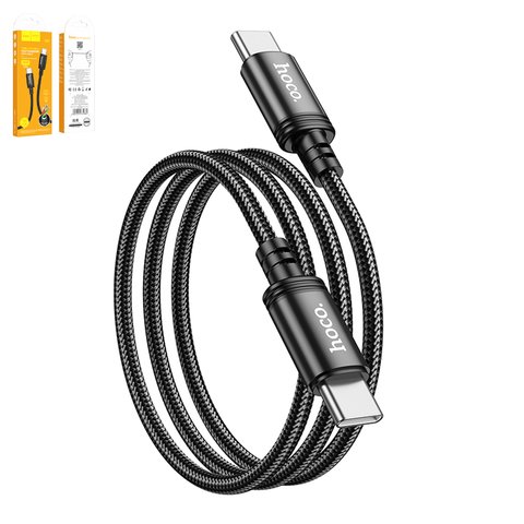 USB кабель Hoco X89, 2xUSB тип C, 100 см, 60 Вт, черный, #6931474784384