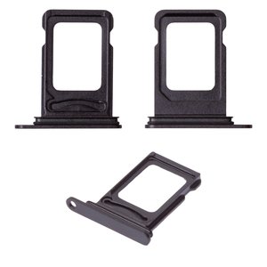 Тримач SIM карти для iPhone 15, iPhone 15 Plus, чорний, single sim