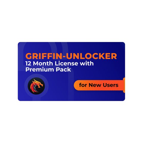 Ліцензія Griffin Unlocker на 12 місяців з Premium Pack для нового користувача 