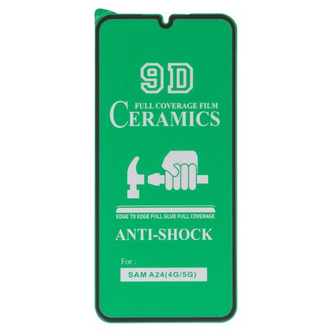 Захисна плівка Ceramics для Samsung A156 Galaxy A15 5G, A245 Galaxy A24, A256 Galaxy A25, чорна, сумісне з чохлом, Full Glue, шар клею нанесений по всій поверхні