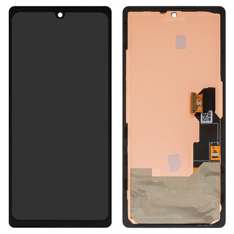 Дисплей для Google Pixel 6a, чорний, з рамкою, High Copy, з широким обідком, OLED  GX7AS, GB62Z, G1AZG