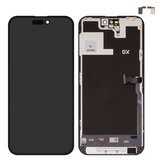 Дисплей для iPhone 14 Pro Max, черный, с рамкой, High Copy, без микросхемы, (AMOLED), GX OEM soft, 120Hz