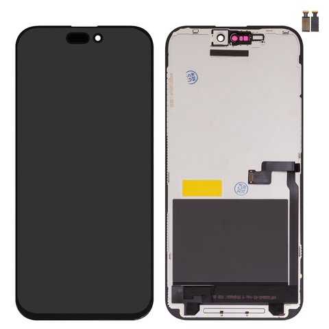 Дисплей для iPhone 16 Pro Max, чорний, з рамкою, Copy, TFT , ZY, LTPS FHD