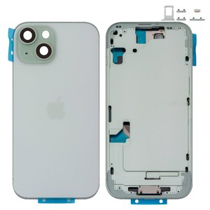 Корпус для iPhone 15, зелений, з тримачем SIM карти, з боковими кнопками, Original PRC , EU version