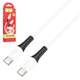 USB кабель Hoco X82, 2xUSB тип-C, 100 см, 60 Вт, 3 A, білий, силіконовий, #6931474768605