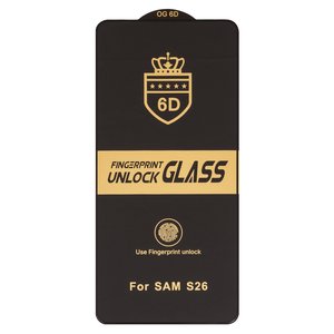Захисне скло ESD 6D для Samsung S942 Galaxy S26, сумісне з чохлом, Full Glue, Anti Static, без упаковки , чорний