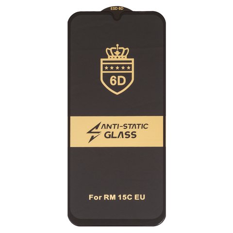 Защитное стекло ESD 6D для Xiaomi Redmi 15C 4G, совместимо с чехлом, Full Glue, Anti Static, без упаковки , черный, EU version