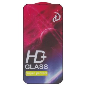 Захисне скло для Apple iPhone 13, iPhone 13 Pro, iPhone 14, сумісне з чохлом, Full Glue, без упаковки , чорний