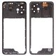 Средняя часть корпуса для Motorola Moto G23 XT2333, черная, со стеклом камеры