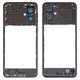 Средняя часть корпуса для Motorola Moto G64, синяя, со стеклом камеры