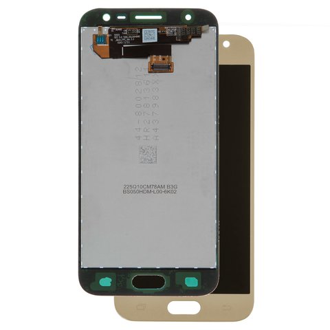 Pantalla LCD puede usarse con Samsung J330 Galaxy J3 2017 , dorado, sin marco, original vidrio reemplazado 