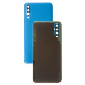 Panel trasero de carcasa puede usarse con Samsung A505F DS Galaxy A50, azul, con vidrio de cámara