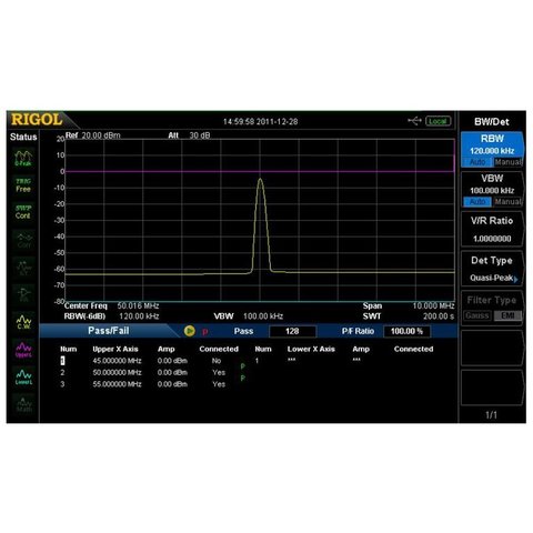 Código de activación para módulo de filtro IEM y detector de cuasicresta RIGOL DSA800 EMI