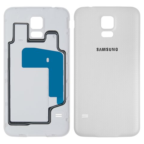 Battery Back Cover compatible with Samsung G900H Galaxy S5, white 