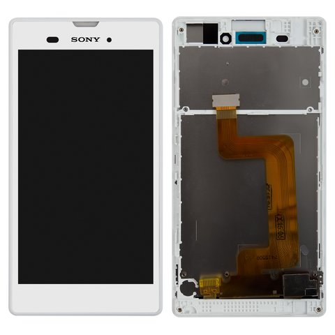 Pantalla LCD puede usarse con Sony D5102 Xperia T3, D5103 Xperia T3, D5106 Xperia T3, blanco, Original PRC 