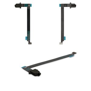 Шлейф для iPad Pro 12.9 2015 1h Gen , коннектора наушников, черный, с компонентами