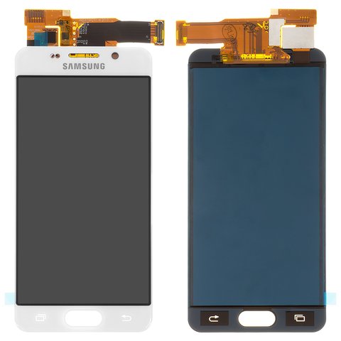 LCD compatible with Samsung A310 Galaxy A3 2016 ; Samsung, white, without adjustment of light, without frame, Copy, TFT  