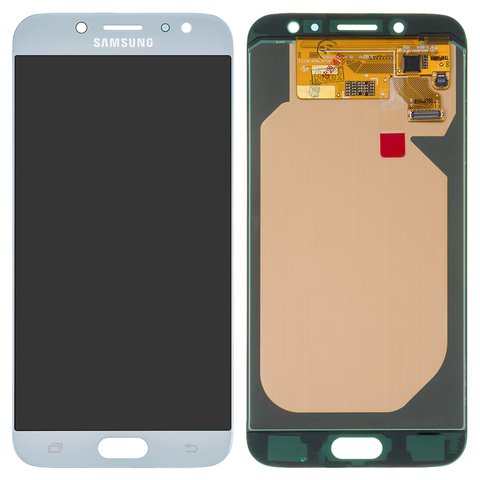Pantalla LCD puede usarse con Samsung J730 Galaxy J7 2017 , azul claro, sin marco, original vidrio reemplazado 