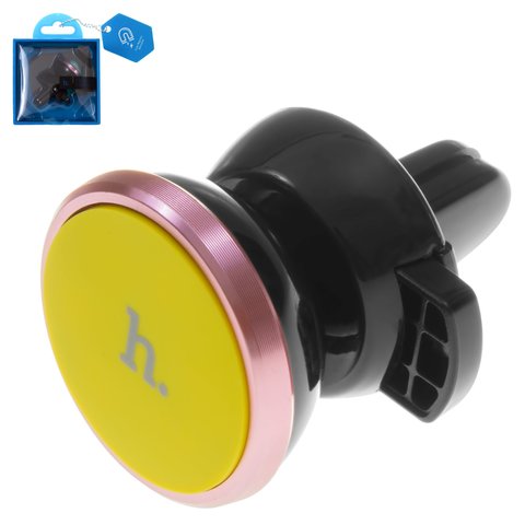 Car Holder Hoco CA3, yellow, pink, black, magnetic, for deflector 