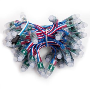 LED RGB Pixel Module 50 pcs., WS2811, DC 12 V, 12 mm, IP68 