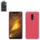 Case Nillkin Super Frosted Shield compatible with Xiaomi Pocophone F1, (red, with support, matt, plastic, M1805E10A) #6902048163591