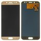 Pantalla LCD puede usarse con Samsung J530 Galaxy J5 (2017), dorado, con ajuste de brillo, sin marco, Copy, (TFT)