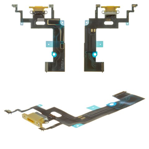Cable flex puede usarse con iPhone XR, del conector de carga, amarillo, con micrófono, AAA