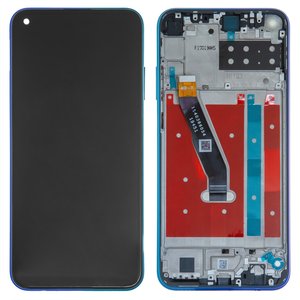 Pantalla LCD puede usarse con Huawei P40 Lite E, Y7p, azul, con marco, High Copy, aurora Blue, ART L28 ART L29 ART L29N