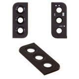 Camera Lens compatible with Samsung S906B Galaxy S22 Plus 5G, (black, with frames)