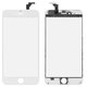 Touchscreen compatible with iPhone 6S Plus, (with OCA film, with frame, white, AAA)
