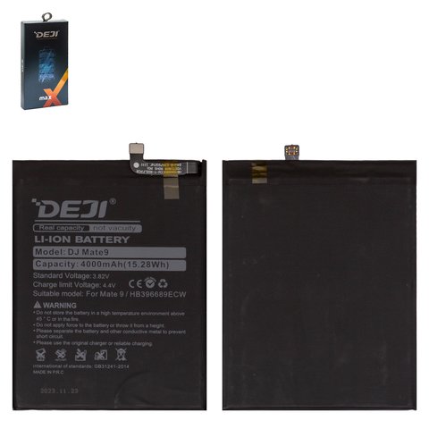 Batería Deji HB396689ECW puede usarse con Huawei Mate 9, Mate 9 Pro, Y7 2017 , Li ion, 3.82 V, 4000 mAh