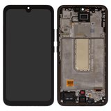 LCD compatible with Samsung A346 Galaxy A34 5G, (black, with frame, High Copy, with wide edge, (OLED))