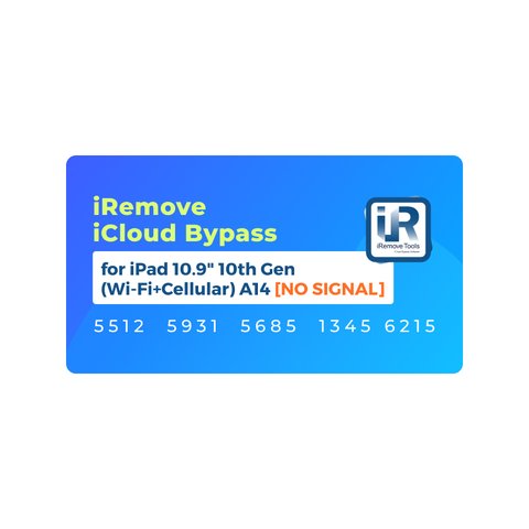 iRemove iCloud Bypass for iPad 10.9 inch 10th Gen Wi Fi+Cellular  A14 [NO SIGNAL]