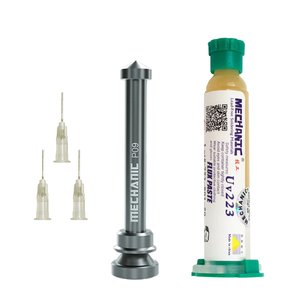 Flux Paste Mechanic UV223, with metal plunger, for lead free soldering, neutral, 10 ml 