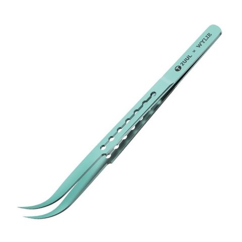 Pinzas para smd 2UUL Ti12, curvada, aleación de titanio, 160 mm
