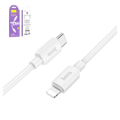 USB кабель Hoco X96, USB тип C, Lightning, 100 см, 20 Вт, белый, #6931474799050