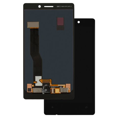 LCD compatible with Nokia 925 Lumia, black, without frame 