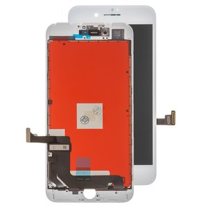 Дисплей для iPhone 7 Plus, белый, с рамкой, AAA, с пластиками камеры и датчика приближения, tianma