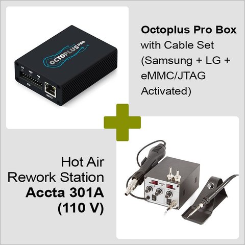 Octoplus Pro Box + Hot Air Rework Station Accta 301A 110 V 