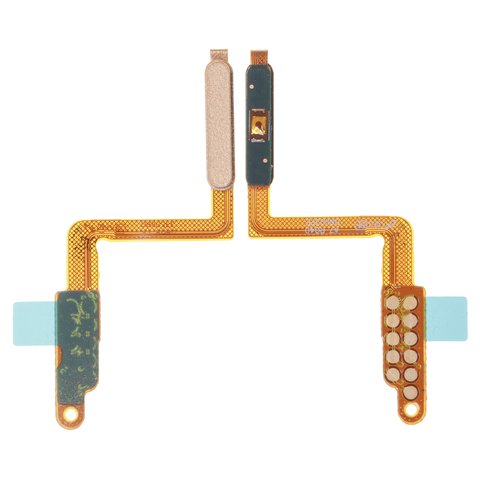 Flat Cable compatible with Samsung A750 Galaxy A7 2018 , for fingerprint recognition Touch ID , golden 