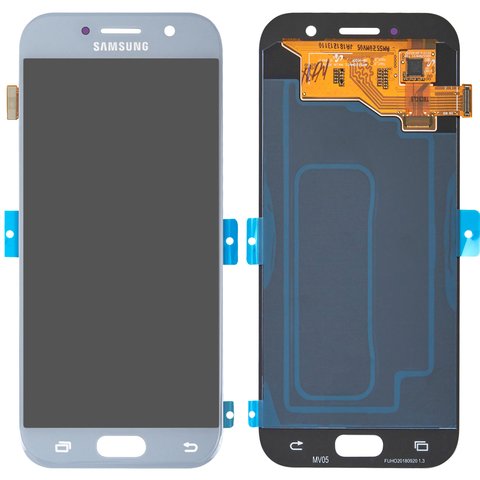 LCD compatible with Samsung A520 Galaxy A5 2017 , blue, without frame, Original, service pack  #GH97 19733C GH97 20135C