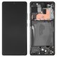 LCD compatible with Samsung G770 Galaxy S10 Lite, (black, with frame, Original (PRC))