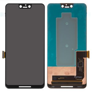 Дисплей для Google Pixel 3 XL, черный, без рамки, Оригинал переклеено стекло 